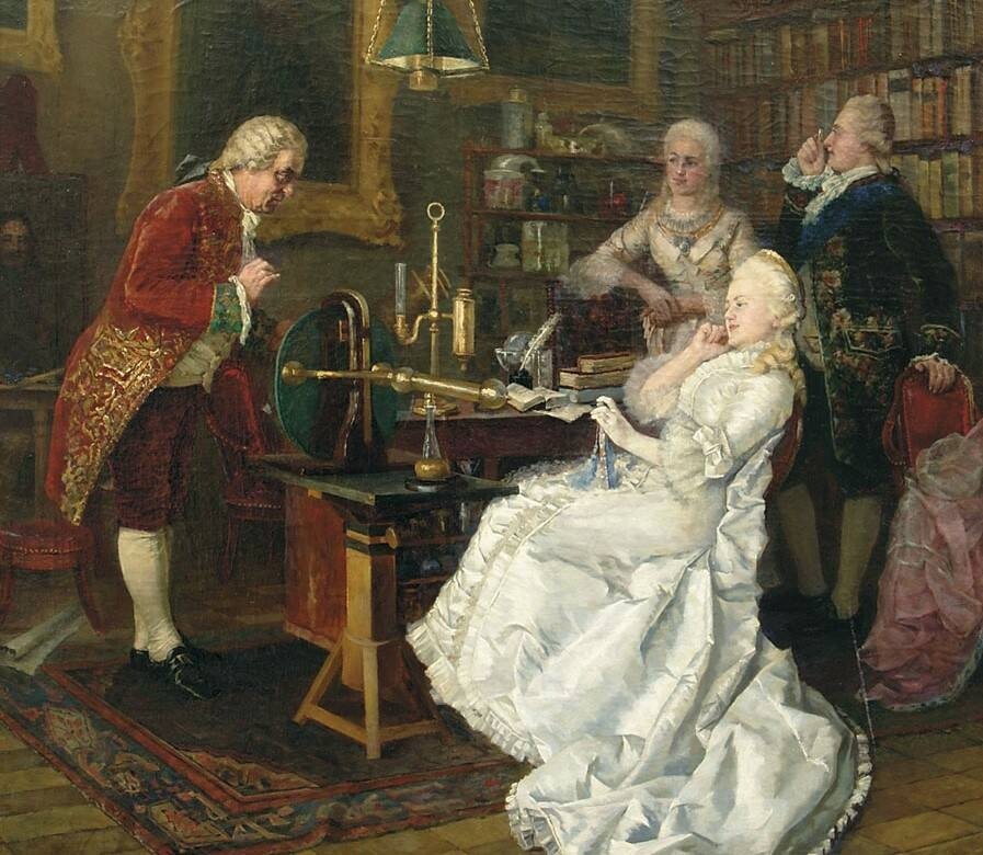 Картина «Екатерина II в мастерской Ломоносова»