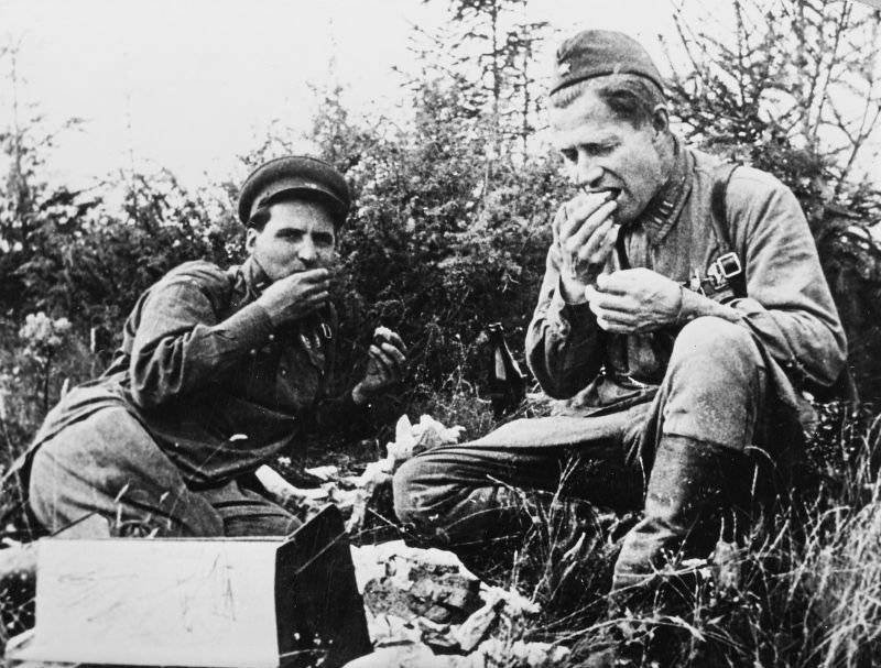 Константин Симонов и Алексей Сурков, 1941 год. Фото: Виктор Темин