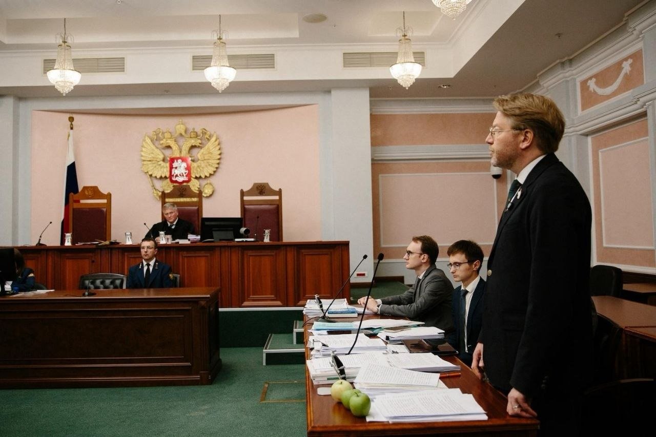 Заседание Верховного суда Российской Федерации по иску об отмене регистрации федерального списка партии «Яблоко» на выборах в Государственную Думу. Фото: тг-канал партии «Яблоко»
