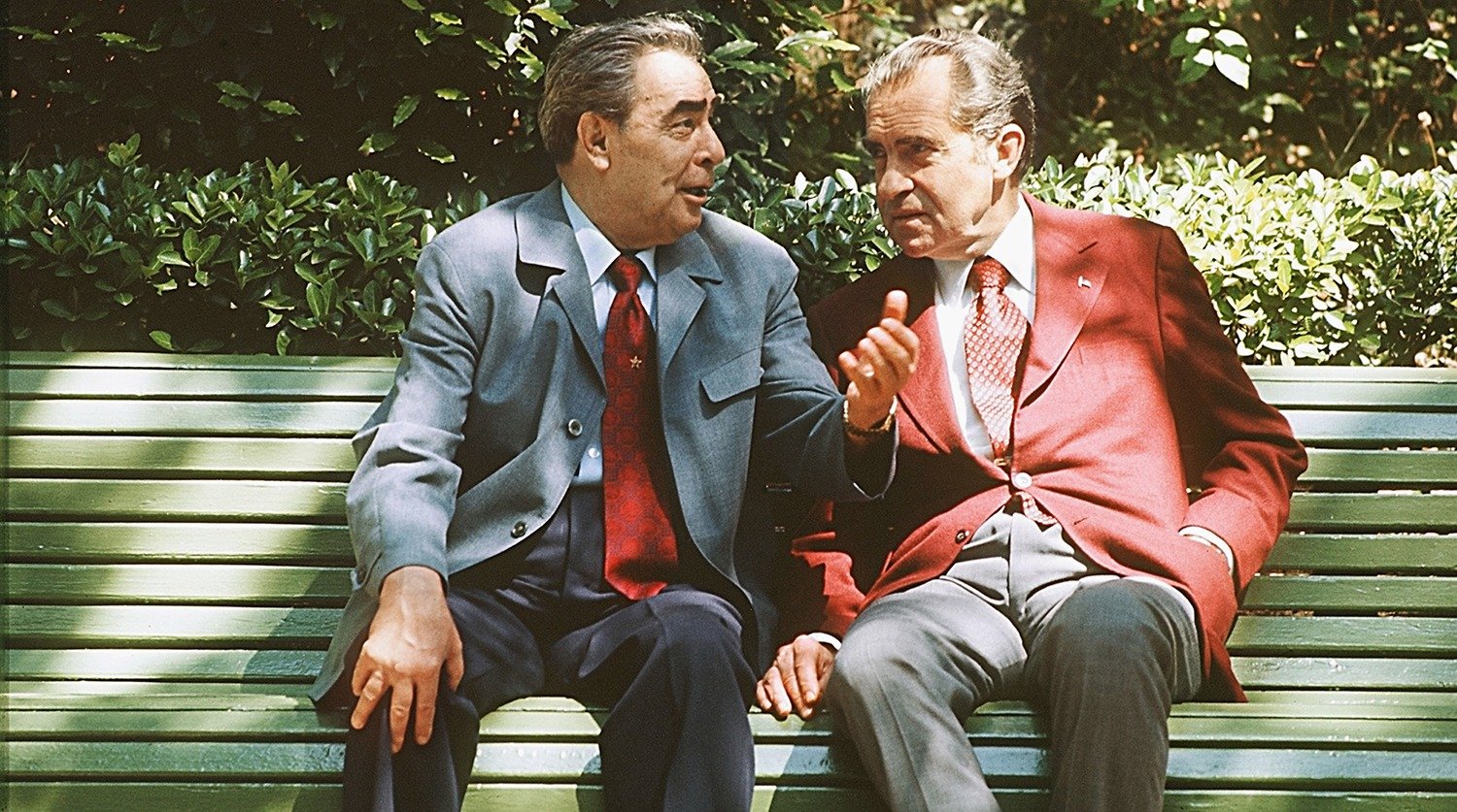 Брежнев и Никсон в Ялте, 1974 год. Фото: Юрий Абрамочкин / РИА Новости