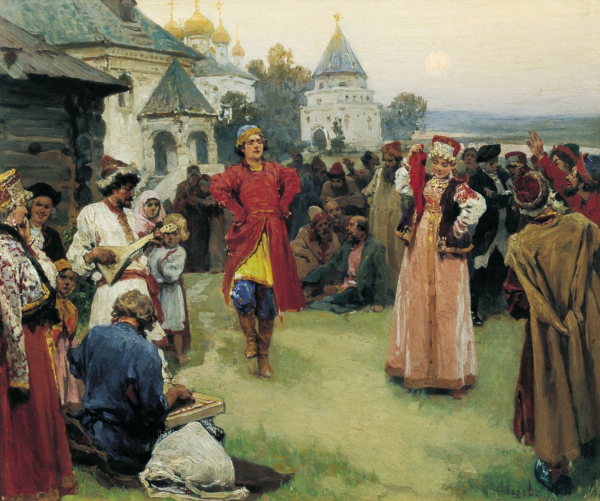 «Пляска». Художник: Клавдий Лебедев, 1900 год