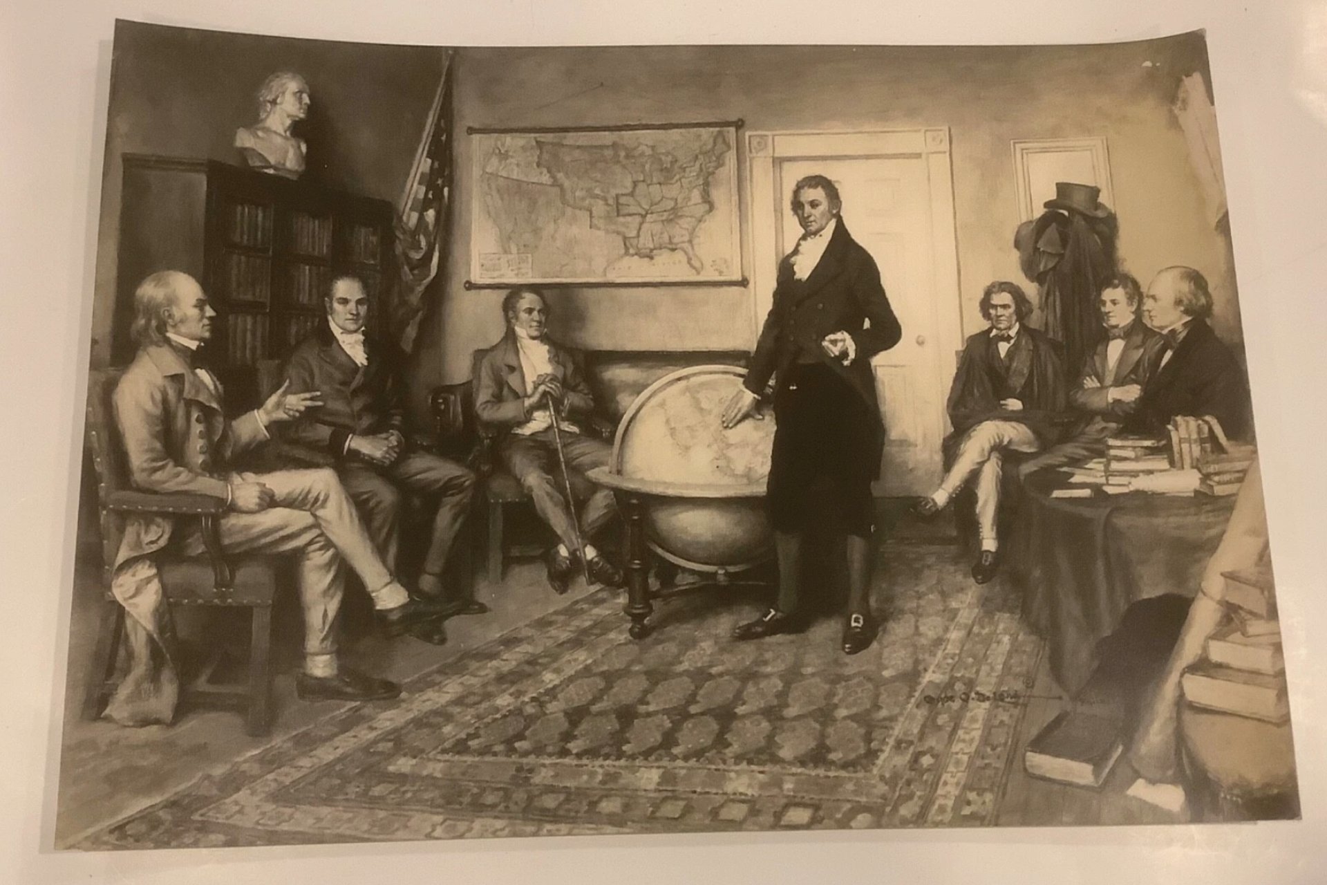 Картина Клайда ДеЛанда «Рождение доктрины Монро», 1823 год