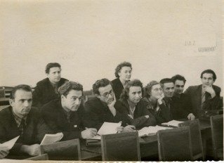 На семинаре в МГУ. Горбачев — крайний слева. Источник: архивные фонды