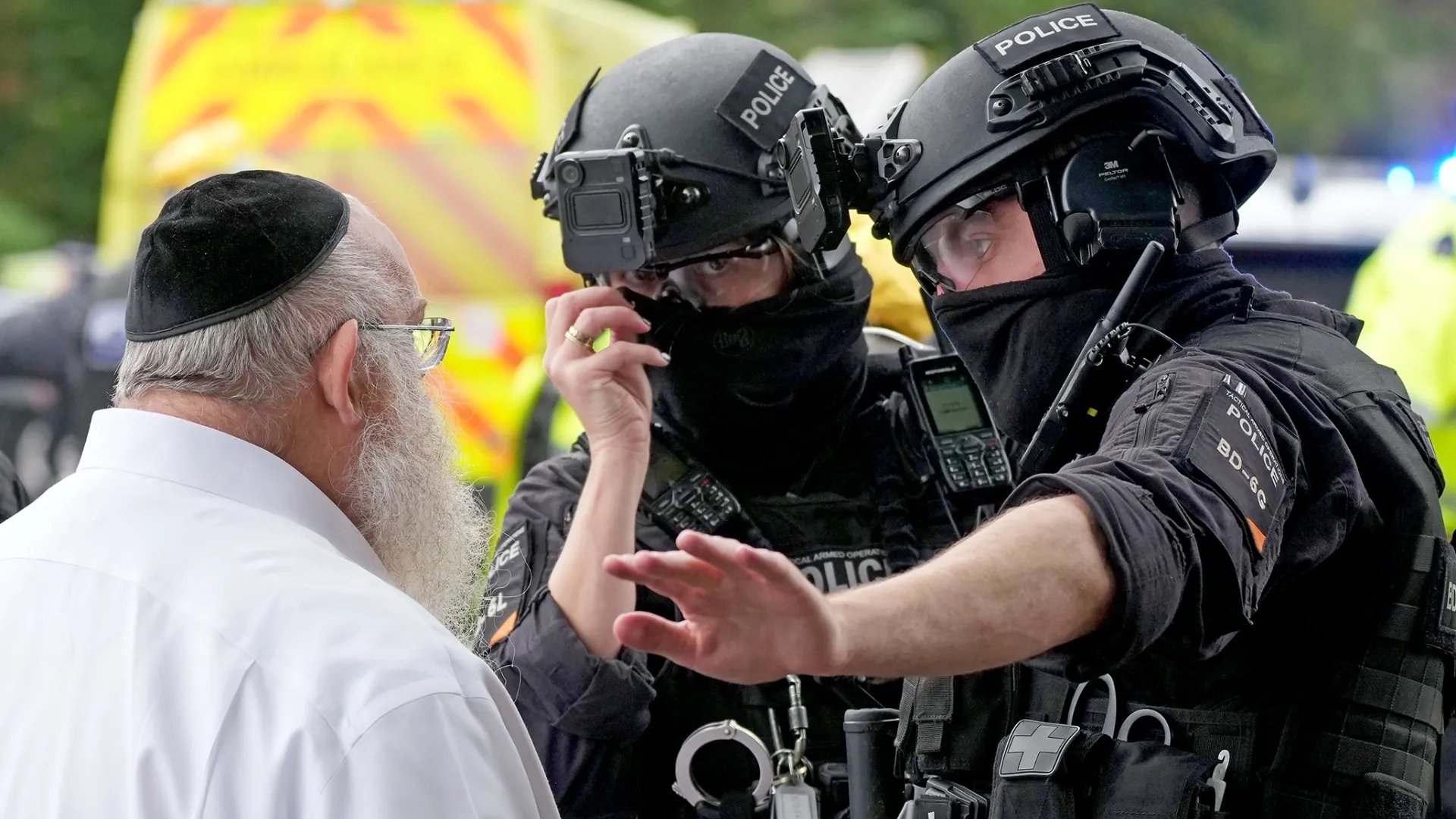 Нападение на синагогу в Манчестере. Фото: Christopher Furlong / Getty Images